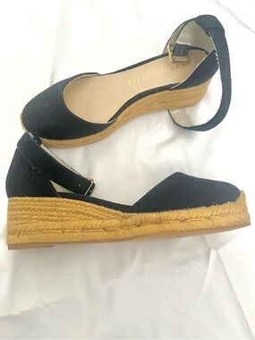 Jack Rogers Navy Espadrille Ankle-Strap Flats